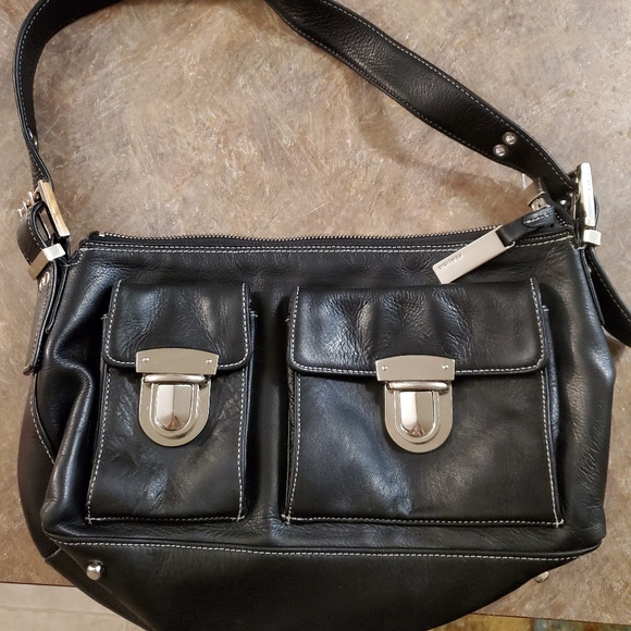 Perlina Bags Perlina Black Leather Shoulder Bag Poshmark